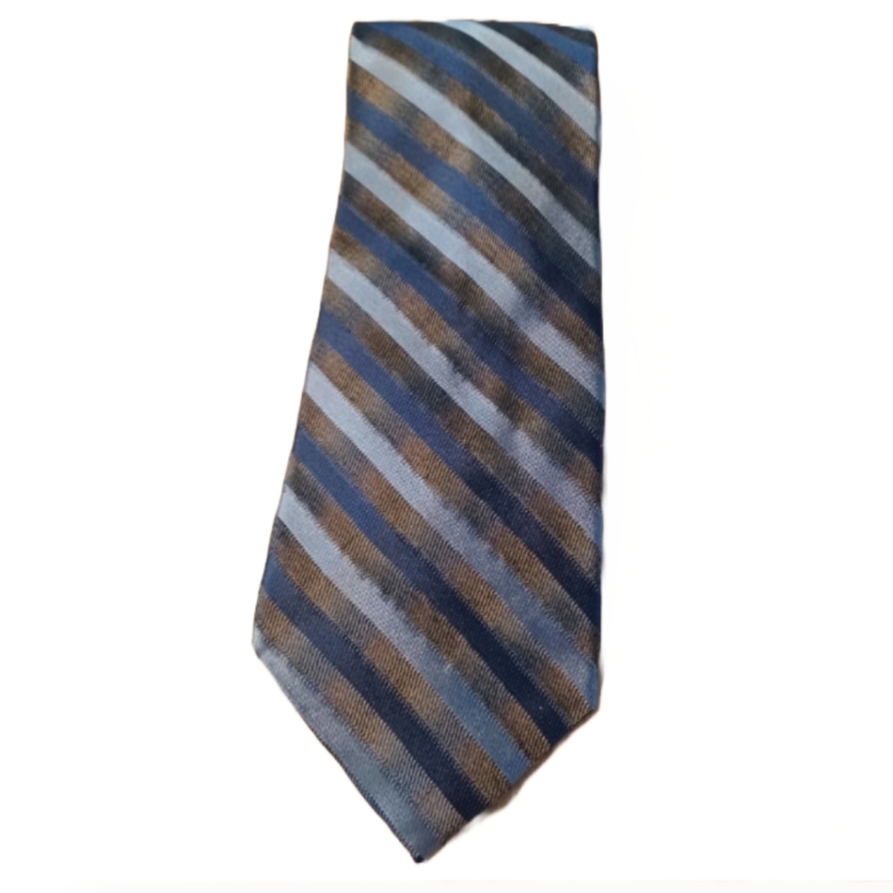 MEN'S DKNY STRIPED SILK TIE